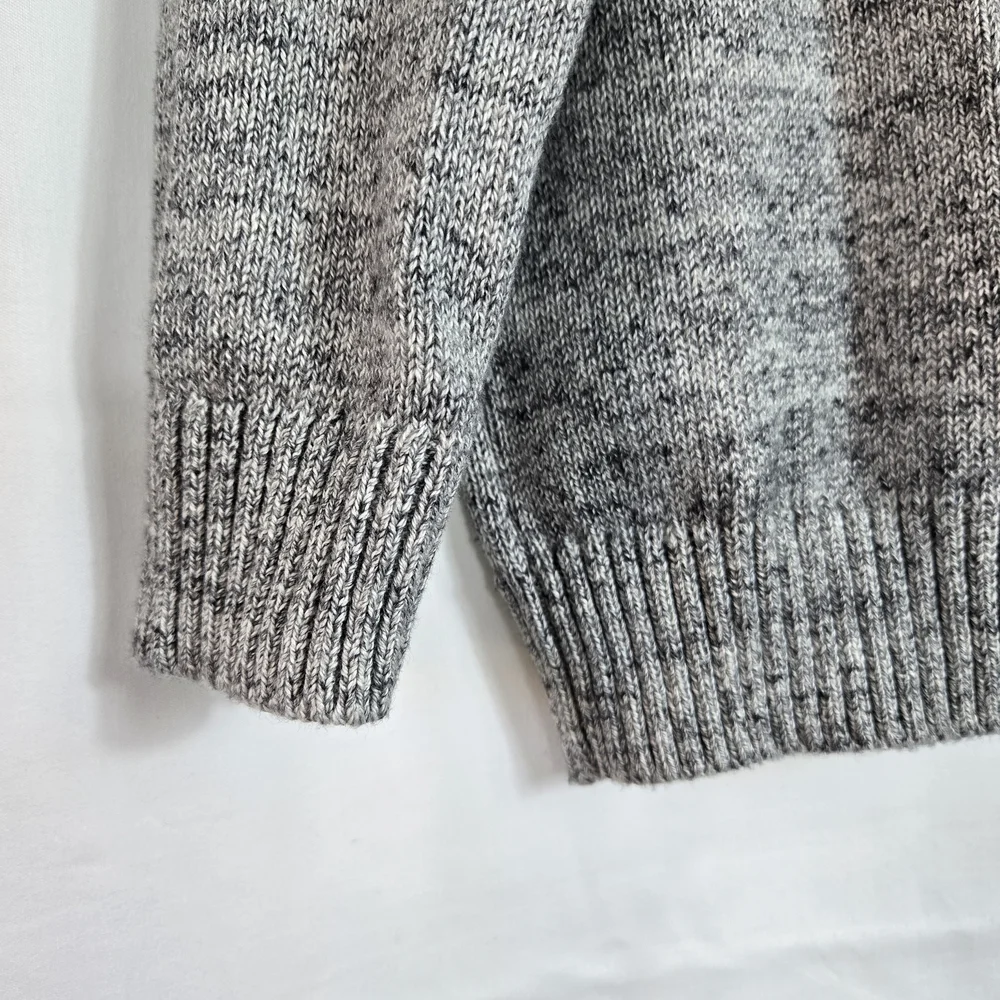 Baby Gap Boys Preppy Heathered Light Gray V-neck Front Button Knit Cardigan Sz 2